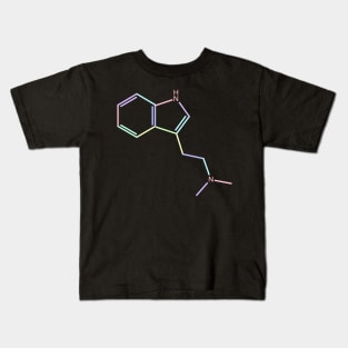 DMT Kawaii Pastel Rainbow Molecule Kids T-Shirt